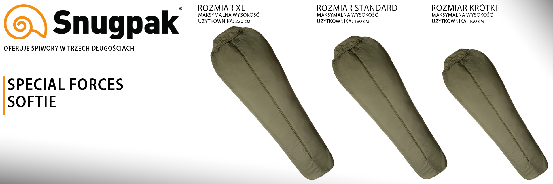 3 długości śpiworów